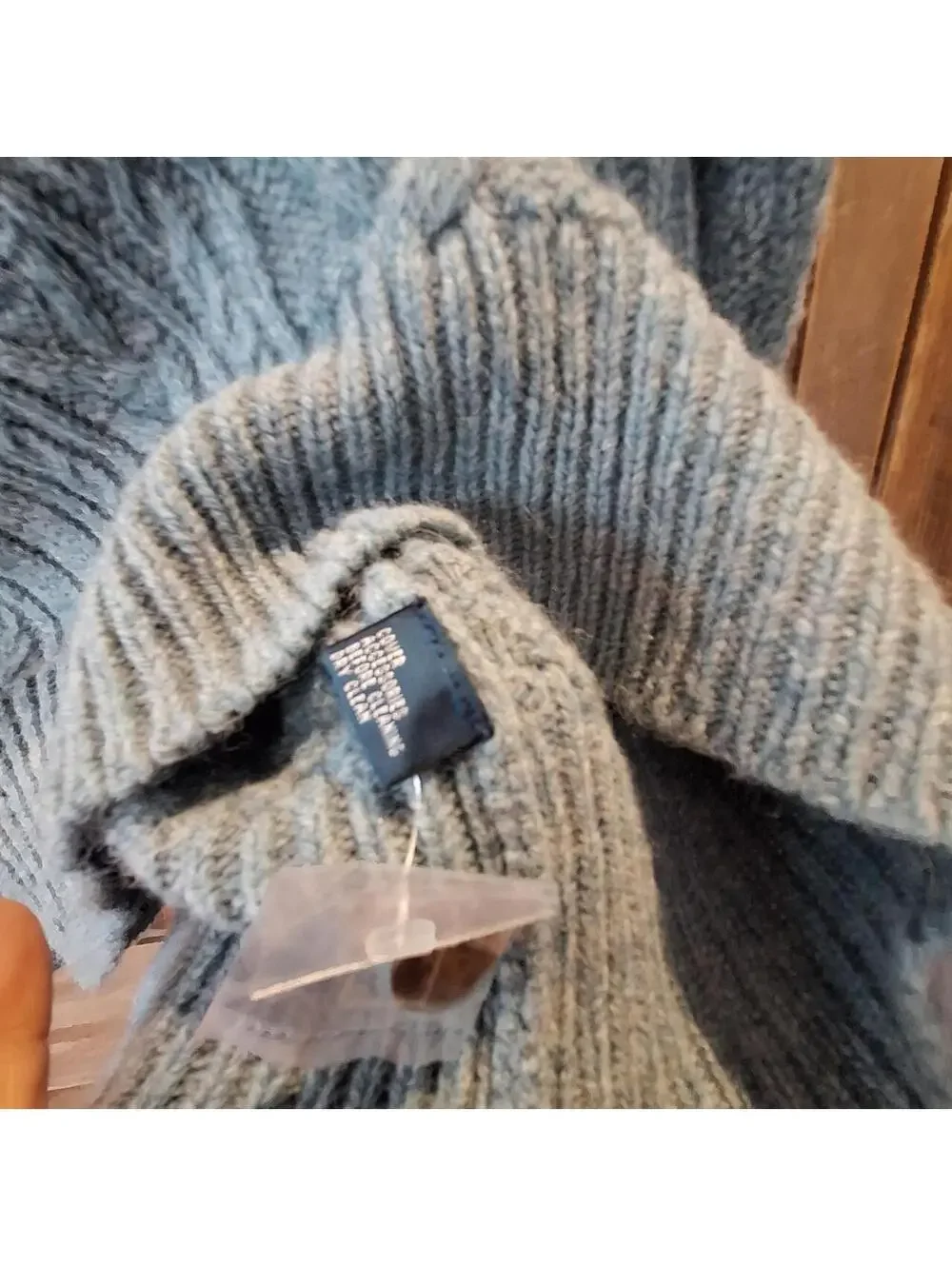 Polo Ralph Lauren Men's Light Blue wool sweater, XL.